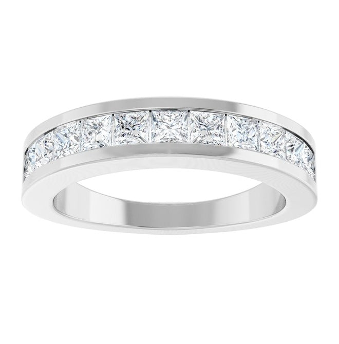 14K Yellow Or White Gold 1 CTW Lab-Grown Diamond Channel-Set Anniversary Band Size 7