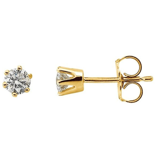 14K Yellow Gold 1/2 CTW Natural Diamond Stud Earrings