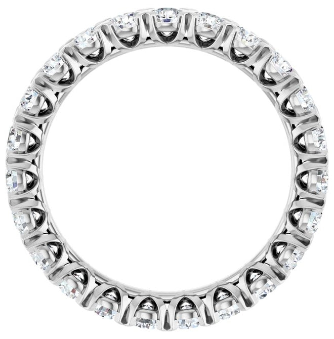 14K Yellow Or White Gold  Round 2.5 Mm Vs, F+ Polished 1 5/8 Ctw Lab-Grown Diamond Eternity Band