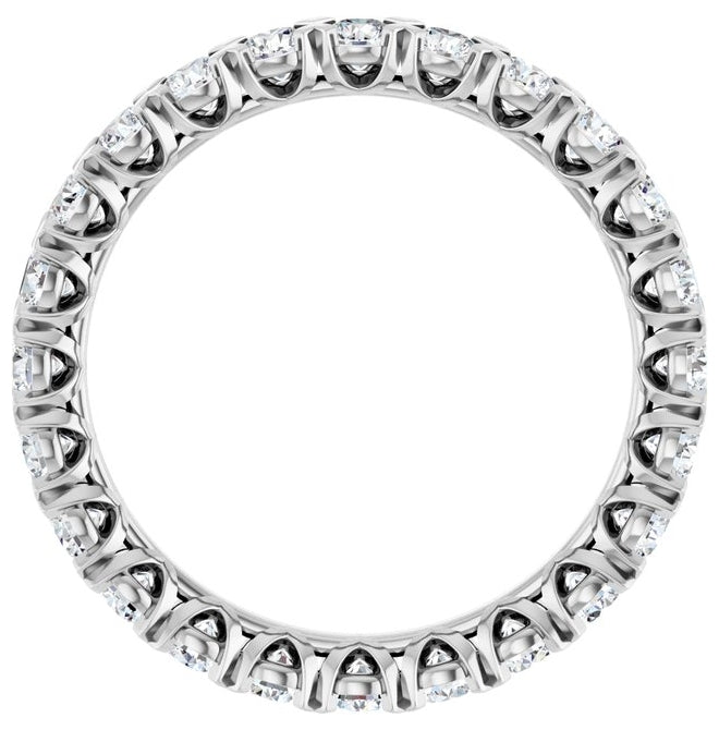 14K Yellow Or White Gold  Round 2.5 Mm Vs, F+ Polished 1 5/8 Ctw Lab-Grown Diamond Eternity Band