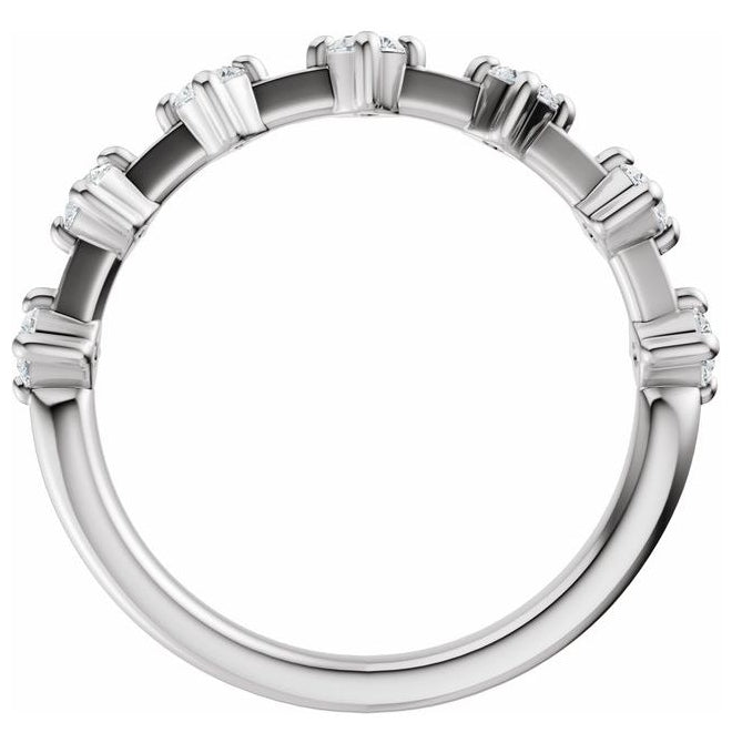 14K Yellow Or White Gold Round 2.5 Mm Polished 1/2 Ctw Lab Grown Diamond Anniversary Band