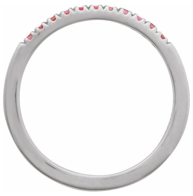 10K Yellow Or White Gold Natural Gemstone Stackable Ring