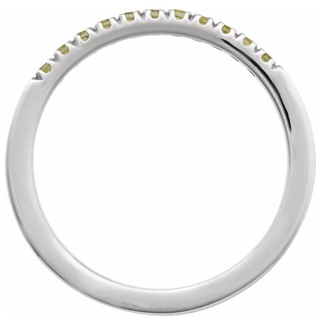 10K Yellow Or White Gold Natural Gemstone Stackable Ring