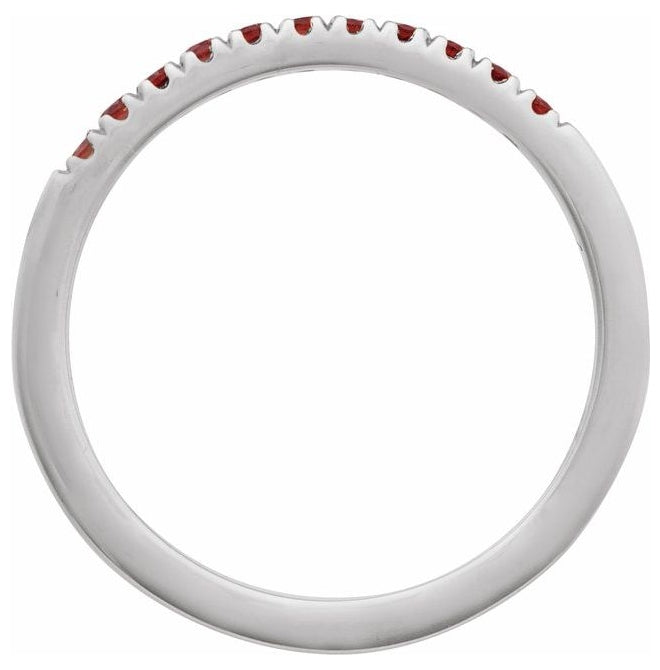 10K Yellow Or White Gold Natural Gemstone Stackable Ring