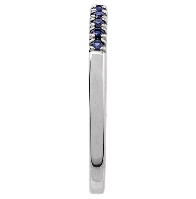 Sterling Silver Natural Gemstone Stackable Ring