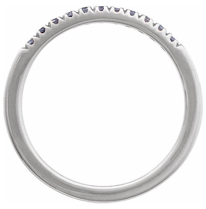 10K Yellow Or White Gold Natural Gemstone Stackable Ring