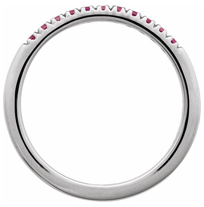Sterling Silver Natural Gemstone Stackable Ring