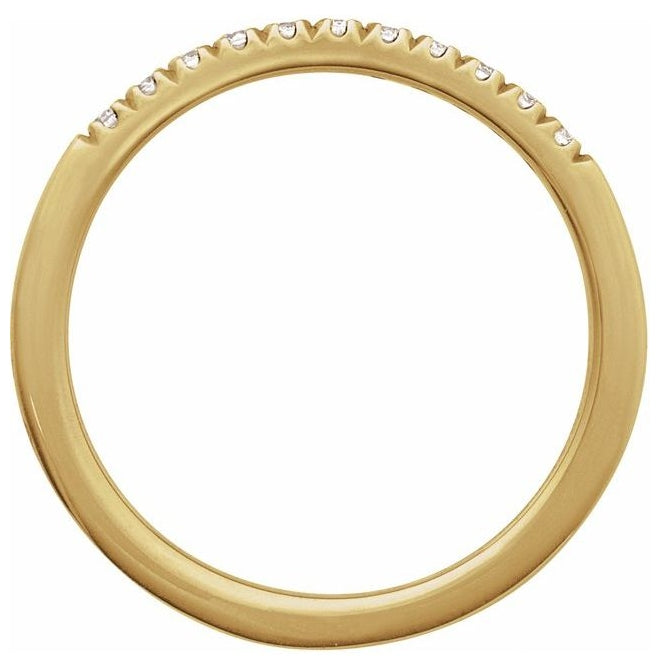 10K Yellow Or White Gold Natural Gemstone Stackable Ring