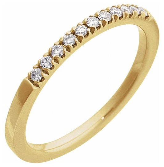 10K Yellow Or White Gold Natural Gemstone Stackable Ring