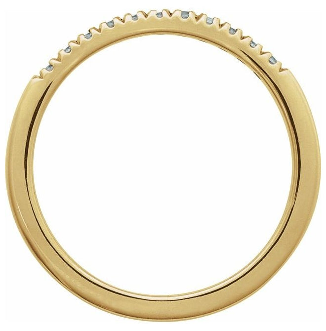 10K Yellow Or White Gold Natural Gemstone Stackable Ring