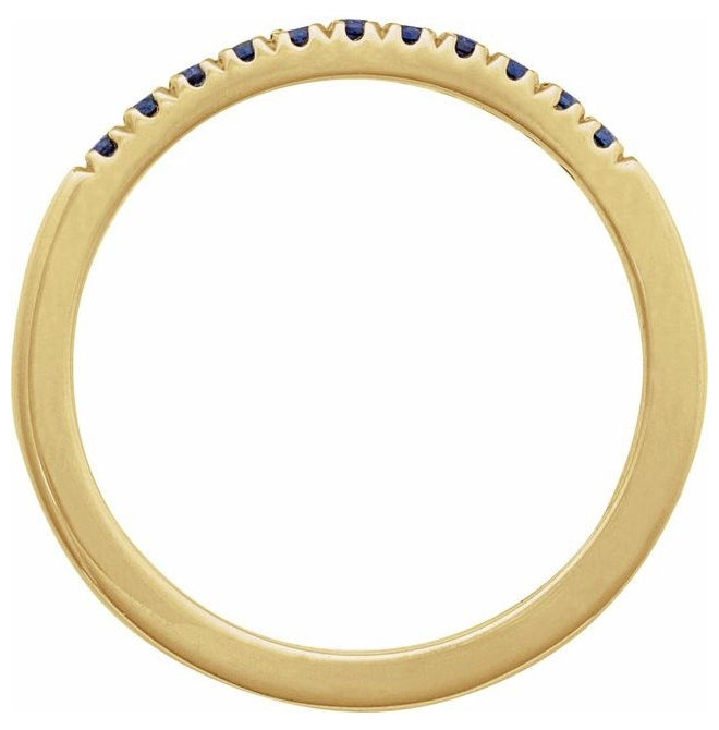 10K Yellow Or White Gold Lab-Grown Gemstone Stackable Ring
