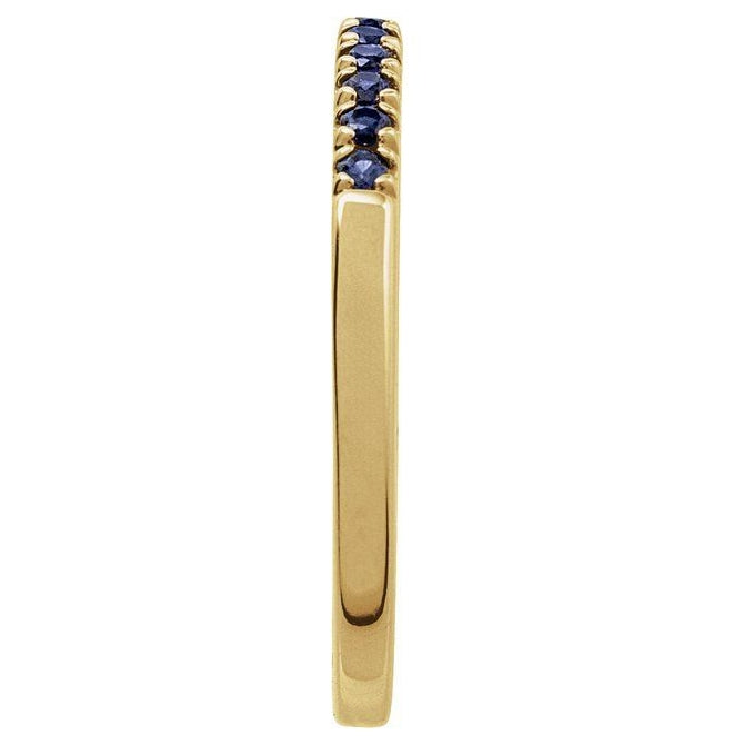 10K Yellow Or White Gold Lab-Grown Gemstone Stackable Ring