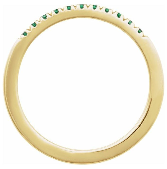 10K Yellow Or White Gold Natural Gemstone Stackable Ring