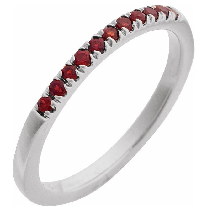10K Yellow Or White Gold Natural Gemstone Stackable Ring