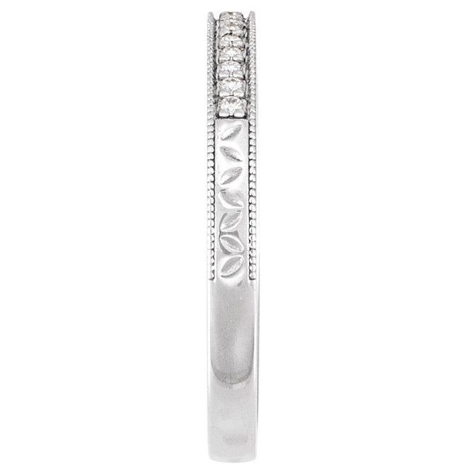 14K Yellow Or White Gold Round 1 Mm Polished 1/8 Ctw Lab Grown Diamond Band