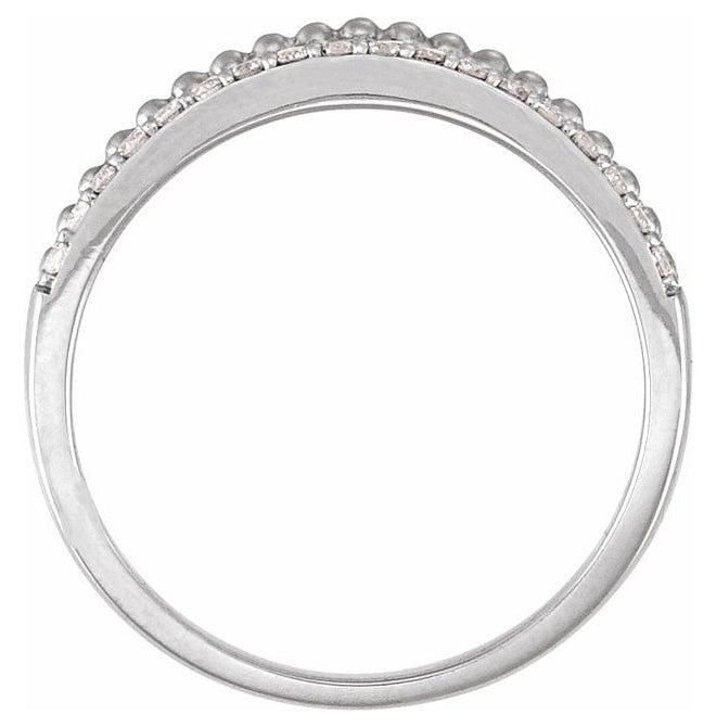 14K White Or White/Yellow Or White/Rose Gold Round 1.25 Mm Polished 1/3 Ctw Lab-Grown Diamond Band Size 7