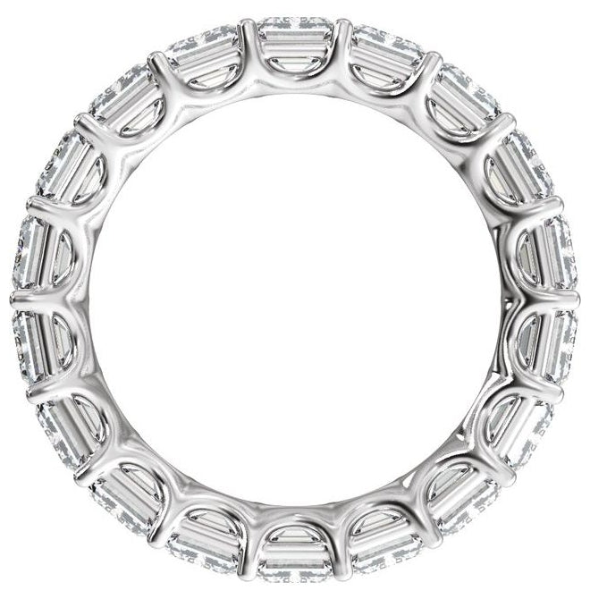 14K Yellow Or White Gold Emerald Vs2, E-F  Polished Lab-Grown Diamond Low Profile Eternity Band