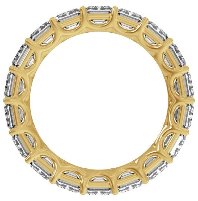 14K Yellow Or White Gold Emerald Vs2, E-F  Polished Lab-Grown Diamond Low Profile Eternity Band