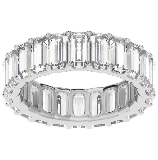 14K Yellow Or White Gold Or Platinum Straight Baguette Vs2, E-F  Polished Lab-Grown Diamond Low Profile Eternity Band