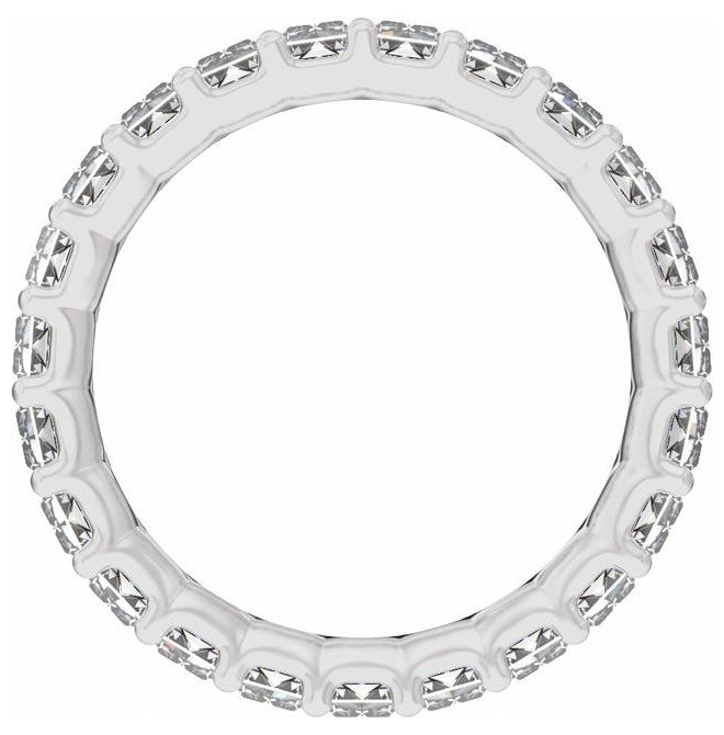 14K Yellow Or White Gold Or Platinum Straight Baguette Vs2, E-F  Polished Lab-Grown Diamond Low Profile Eternity Band