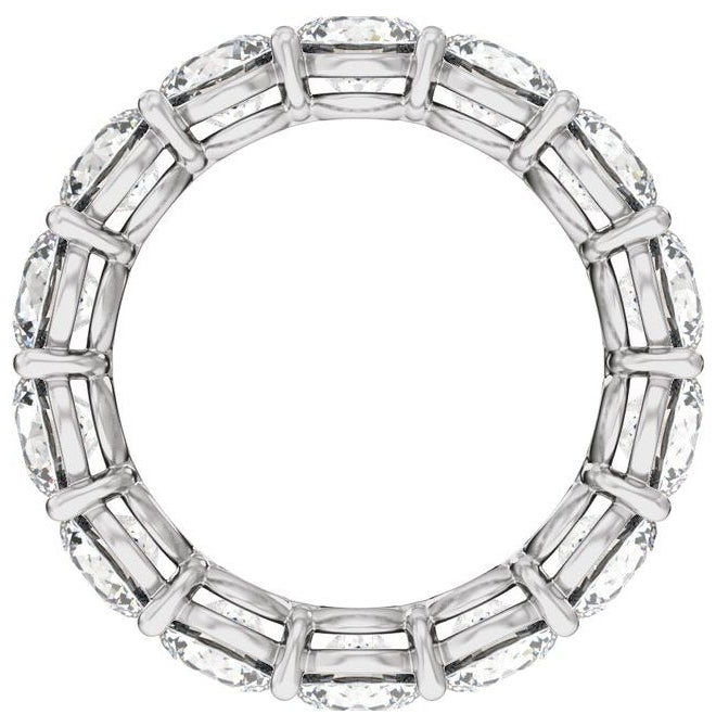 14K Yellow Or White Gold Round Vs2, E-F  Polished Lab-Grown Diamond Low Profile Eternity Band