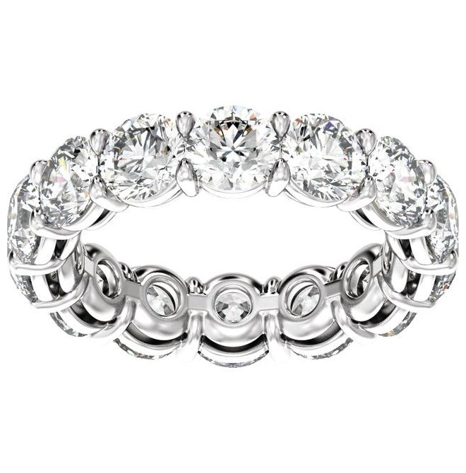 14K Yellow Or White Gold Round Vs2, E-F  Polished Lab-Grown Diamond Low Profile Eternity Band