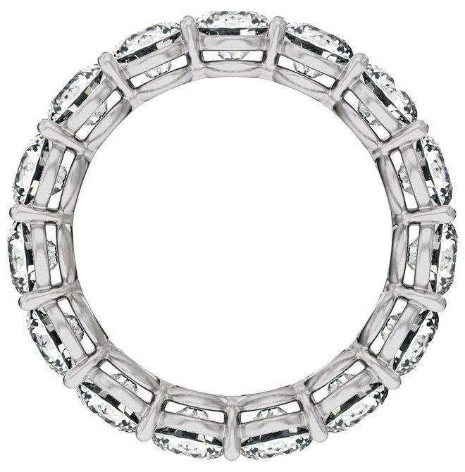 14K Yellow Or White Gold Round Vs2, E-F  Polished Lab-Grown Diamond Low Profile Eternity Band