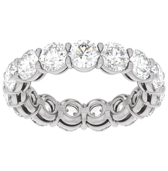 14K Yellow Or White Gold Round Vs2, E-F  Polished Lab-Grown Diamond Low Profile Eternity Band