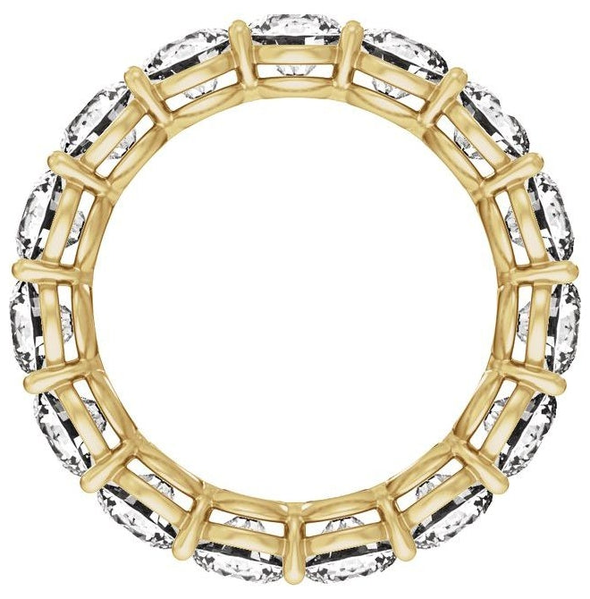 14K Yellow Or White Gold Round Vs2, E-F  Polished Lab-Grown Diamond Low Profile Eternity Band