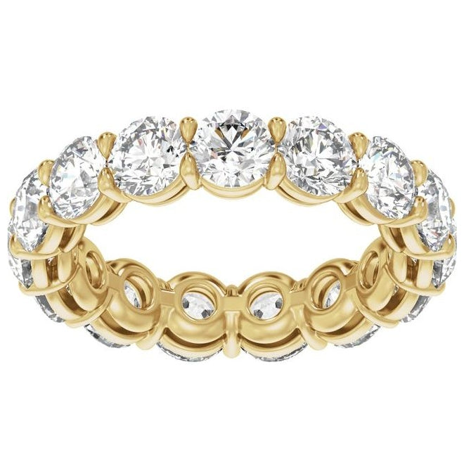 14K Yellow Or White Gold Round Vs2, E-F  Polished Lab-Grown Diamond Low Profile Eternity Band