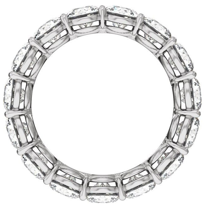 14K Yellow Or White Gold Round Vs2, E-F  Polished Lab-Grown Diamond Low Profile Eternity Band