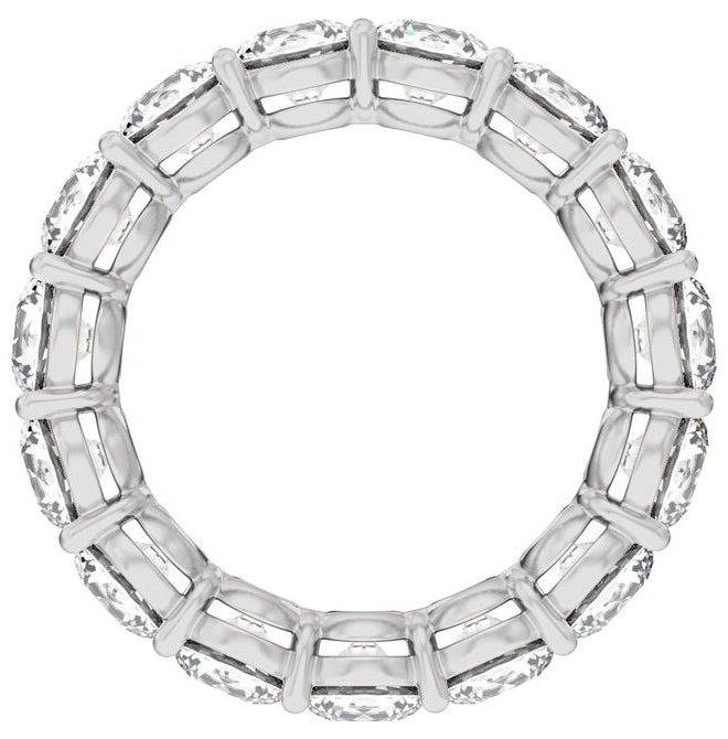 14K Yellow Or White Gold Round Vs2, E-F  Polished Lab-Grown Diamond Low Profile Eternity Band