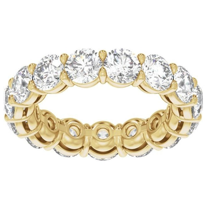 14K Yellow Or White Gold Round Vs2, E-F  Polished Lab-Grown Diamond Low Profile Eternity Band