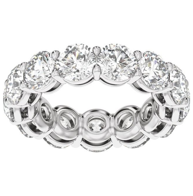 14K Yellow Or White Gold Round Vs2, E-F  Polished Lab-Grown Diamond Low Profile Eternity Band