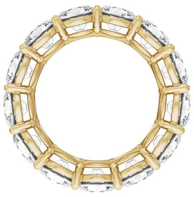 14K Yellow Or White Gold Round Vs2, E-F  Polished Lab-Grown Diamond Low Profile Eternity Band