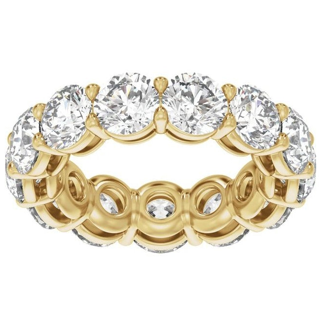 14K Yellow Or White Gold Round Vs2, E-F  Polished Lab-Grown Diamond Low Profile Eternity Band