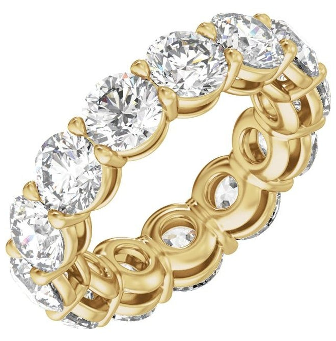 14K Yellow Or White Gold Round Vs2, E-F  Polished Lab-Grown Diamond Low Profile Eternity Band
