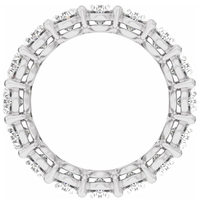 14K Yellow Or White Gold Oval Vs2, E-F  Polished Lab-Grown Diamond Low Profile Eternity Band