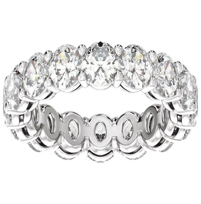 14K Yellow Or White Gold Oval Vs2, E-F  Polished Lab-Grown Diamond Low Profile Eternity Band
