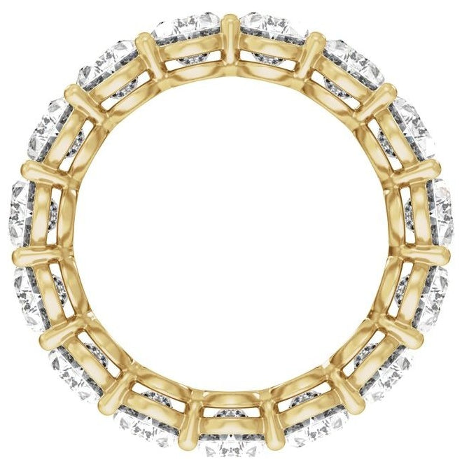 14K Yellow Or White Gold Oval Vs2, E-F  Polished Lab-Grown Diamond Low Profile Eternity Band