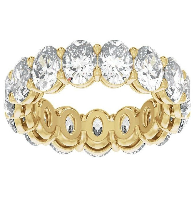 14K Yellow Or White Gold Oval Vs2, E-F  Polished Lab-Grown Diamond Low Profile Eternity Band