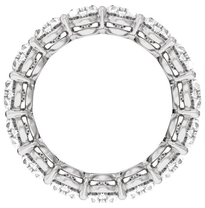 14K Yellow Or White Gold Oval Vs2, E-F  Polished Lab-Grown Diamond Low Profile Eternity Band