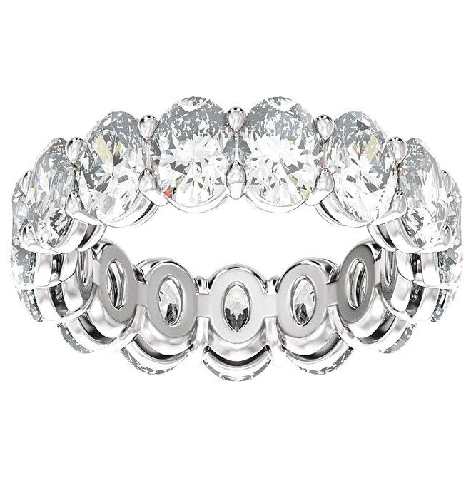 14K Yellow Or White Gold Oval Vs2, E-F  Polished Lab-Grown Diamond Low Profile Eternity Band