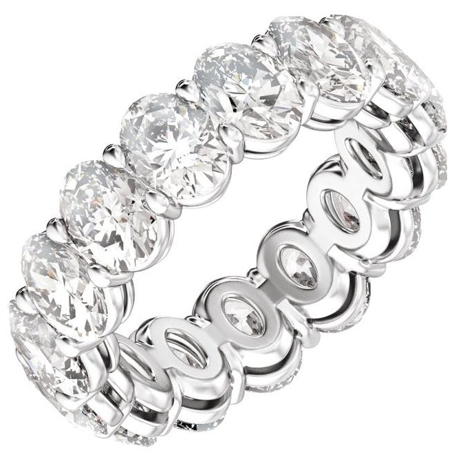 14K Yellow Or White Gold Oval Vs2, E-F  Polished Lab-Grown Diamond Low Profile Eternity Band