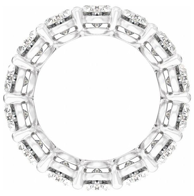 14K Yellow Or White Gold Oval Vs2, E-F  Polished Lab-Grown Diamond Low Profile Eternity Band