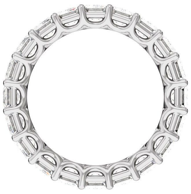 14K Yellow Or White Gold Emerald Vs2, E-F  Polished Lab-Grown Diamond Low Profile Eternity Band