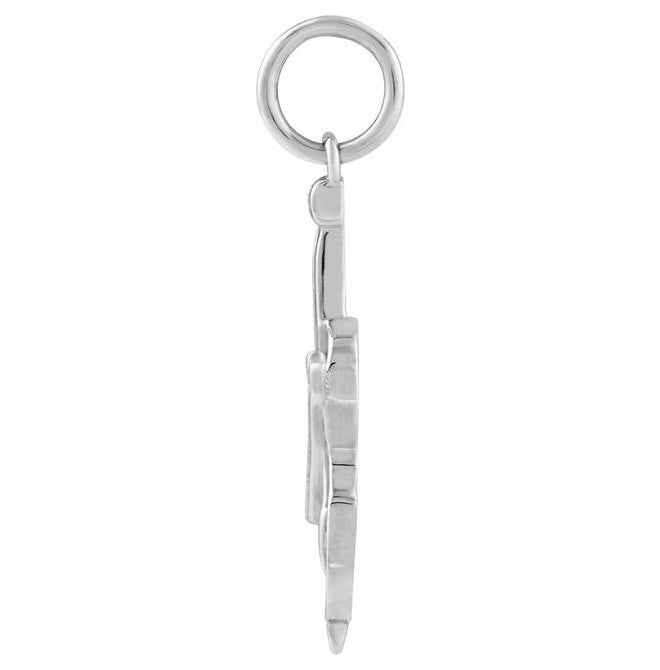 14K Yellow Or White Gold Or Sterling Silver Polished Violoin Pendant