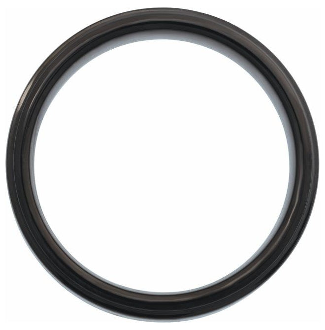 Tungsten Polished Stepped-Edge Comfort-Fit Flat Band