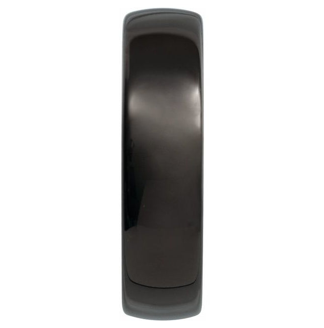 Black Tungsten Comfort-Fit Half Round Band