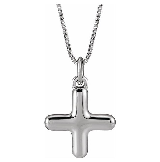14K Yellow Or White Gold Or Sterling Silver Polished Bubble Initial 18" Necklace